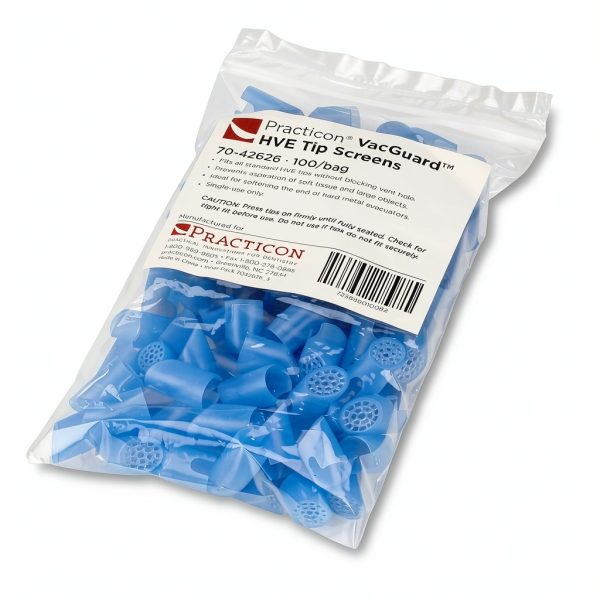 Practicon 7042626 VAC Tip Screen for Standard Size HVE Tip, Shape, (00)-4