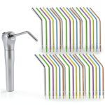 ANNWAH 1000PCS Dental Disposable Air Water Spray Syringe Nozzles Colorful Spray Tips/Tubes Dental Office Use-0