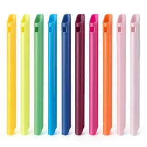 Practicon Colorful HVE Tips Evacuator - Vivid Colors, S‑Shaped Ends-0