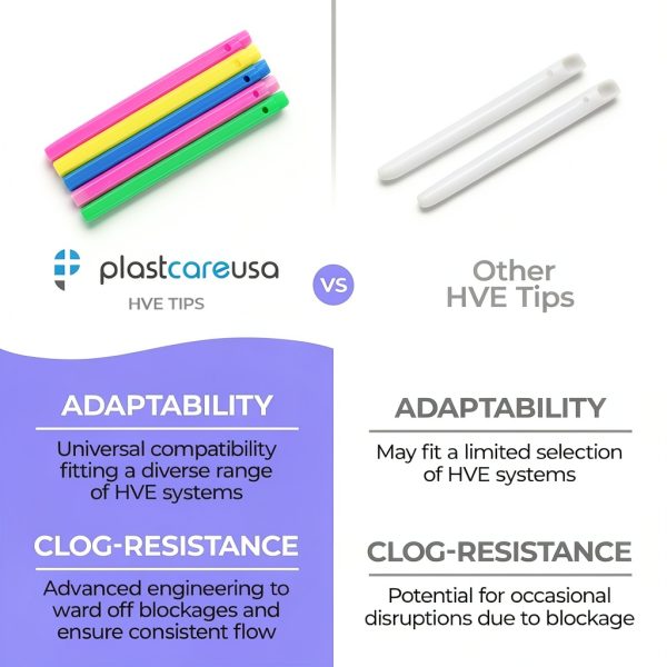 High Volume Evacuator HVE Tips - PlastCare Suction - Rainbow Pack-4